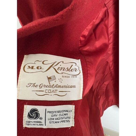 M.G. Kinsler Vintage The Great American Scarf Wool Coat Workers Union Old Money - Picture 4 of 10